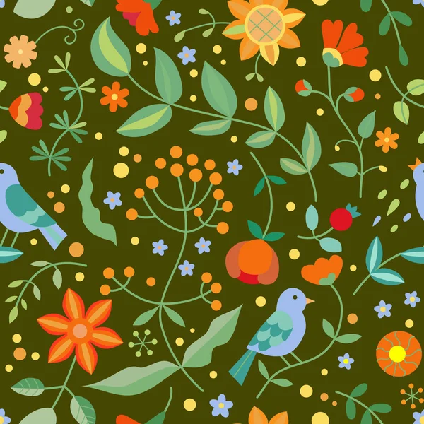 Seamless floral pattern — Stock Vector