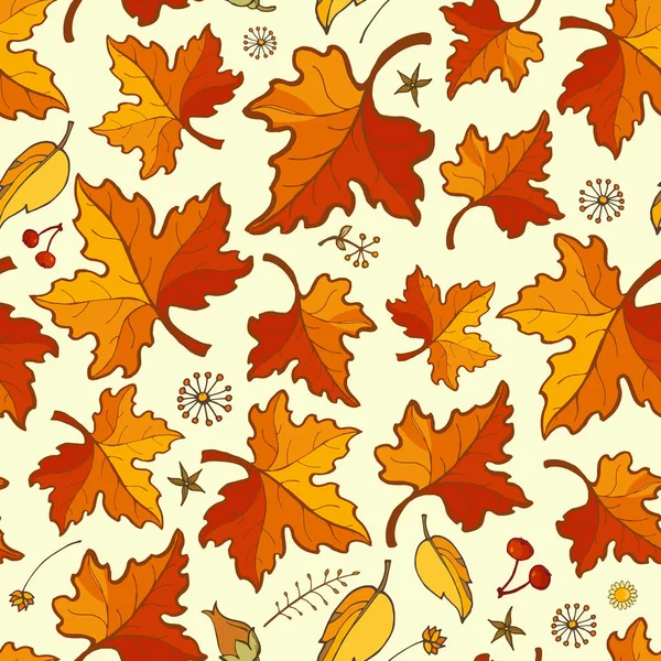 Autumn maple leaves background — Stock Vector