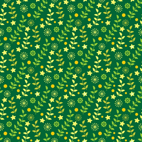 夏の緑模様 — ストックベクタ