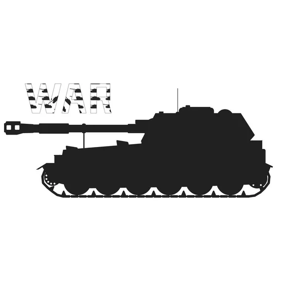 Wojskowy Tank.Vector ilustracja wojna zabić — Wektor stockowy