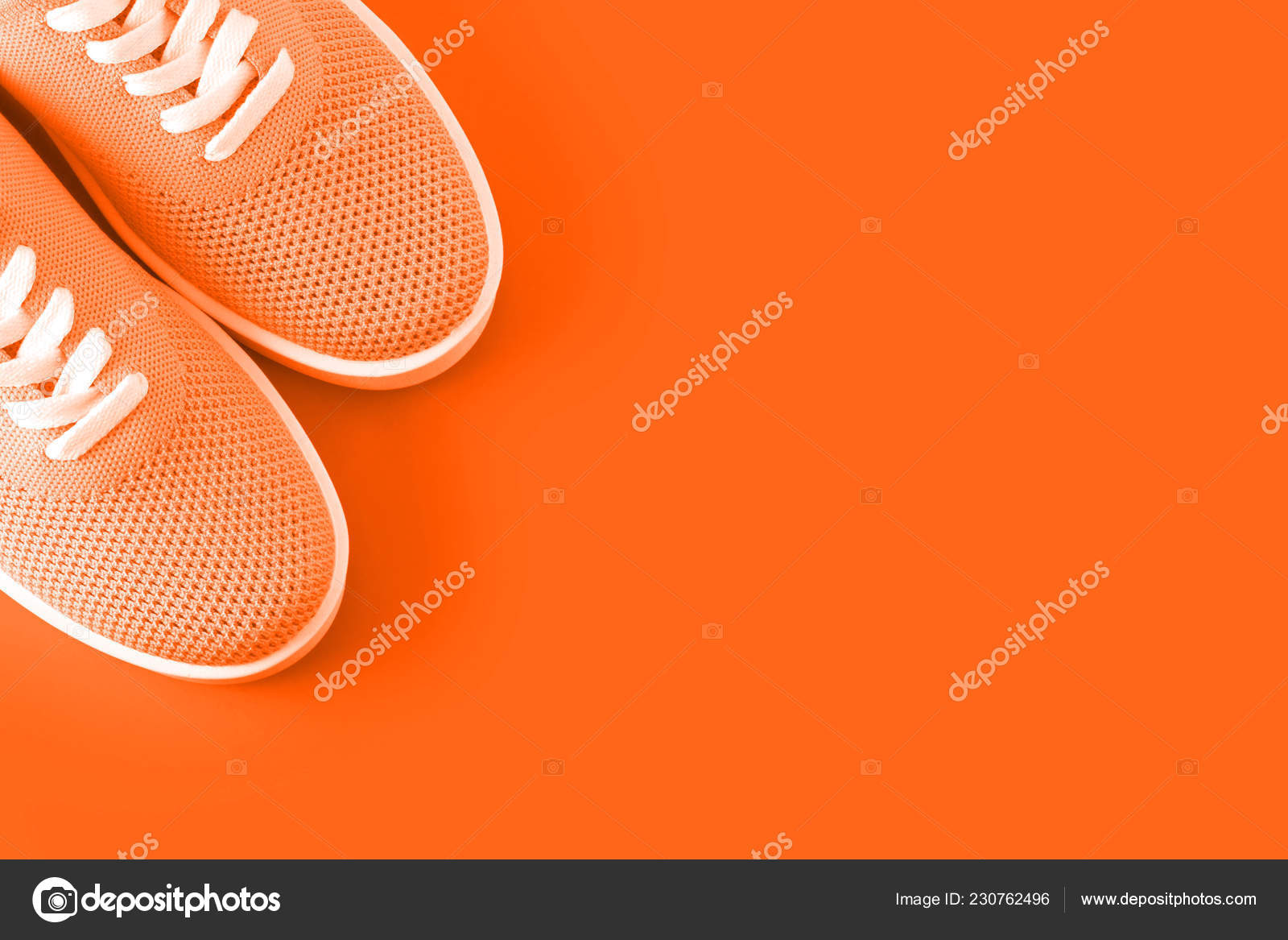 bright orange sneakers
