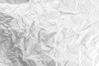 Beyaz arka plan doku buruşuk Kağıt.