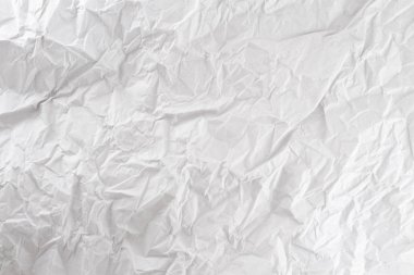 Beyaz arka plan doku buruşuk Kağıt.