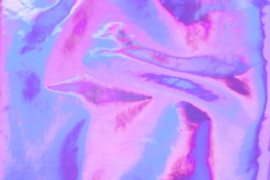 Holografik parlak gökkuşağı çok renkli gerçek buruşuk doku arkaplanı.