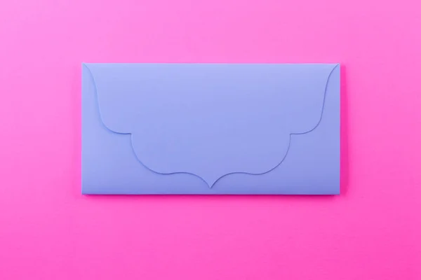 Modrá Obálka Dopis Obálka Uzavřen Můžeme Dohadovat Uvnitř — Stock fotografie