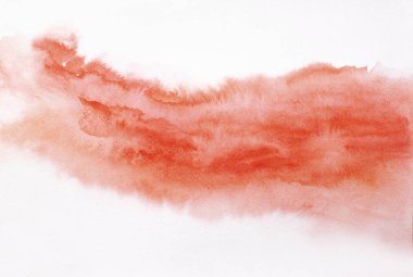 Bu sezon moda turuncu renk teması Trend fotoğraf. Beyaz Kağıt arka planda suluboya boyanması parlak bulanık smear.