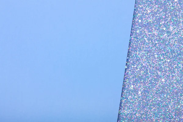 Holographic Bright White Glitter Real Texture Background Rectangular Sequins — Stock Photo, Image