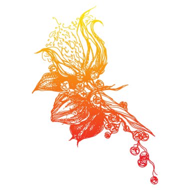 Güzel el vektör seamless modeli pamuk Şubesi ile çekilmiş. El boho chic tarzı tasarım öğeleri çekilmiş. Duvar kağıtları, web sayfası arka planlar, yüzey dokuları, Tekstil için mükemmel.