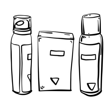 Küme için yüz ve vücut bakım ürünleri.