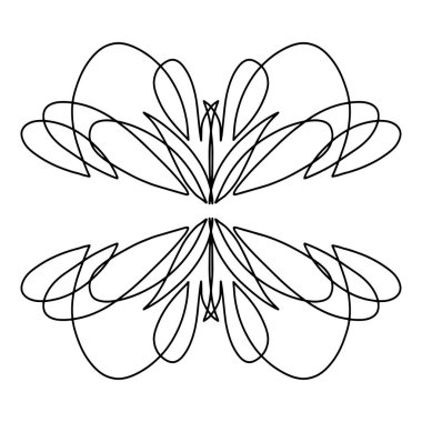 Soyut desen. İzole soyut kendisi, oryantal deseni gösteren çizim.