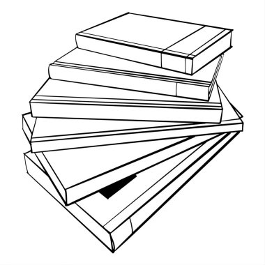 Kitap maketini. Boş beyaz kapalı ve açık kitaplar.