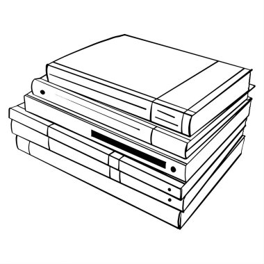 Kitap maketini. Boş beyaz kapalı ve açık kitaplar.