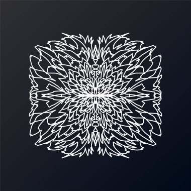 Soyut desen. İzole soyut kendisi, oryantal deseni gösteren çizim.