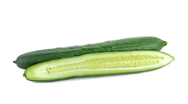 在白色背景上分离的成熟黄瓜 — 图库照片