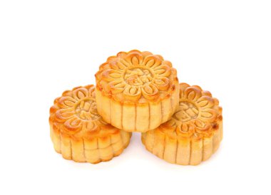 Ay çörekleri beyaz arkaplanda izole