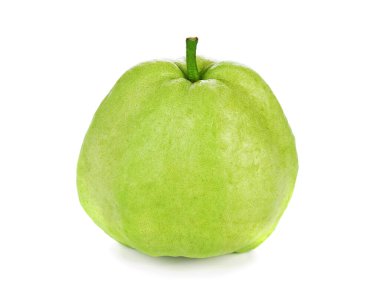 Beyaz arkaplanda olgun guava