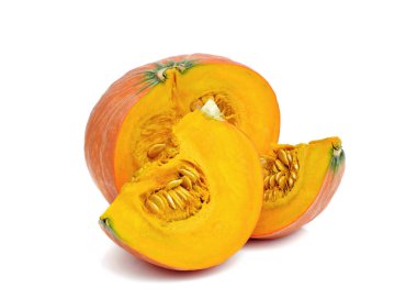 Beyaz arka planda Japon balkabağı