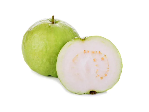 Mogen Guava Vit Bakgrund — Stockfoto