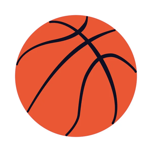 Баскетбольний Вектор Ізольований Простий Чистий Логотип Дизайну Чорні Нормальні Лінії — стоковий вектор