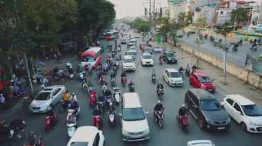 Hanoi, altyapı ulaşım Vietnam de A yol kaotik trafik sahne