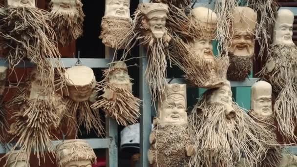 Escultura em madeira. Feito em Hoi An Vietnã — Vídeo de Stock