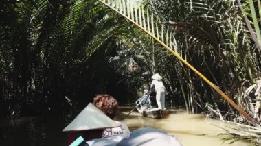 Vietnam 'daki Mekong Nehri, Güneydoğu Asya 4k