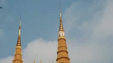 Phnom Penh, Kamboçya, Asya 'daki Kraliyet Sarayı' nın dışı. 4K