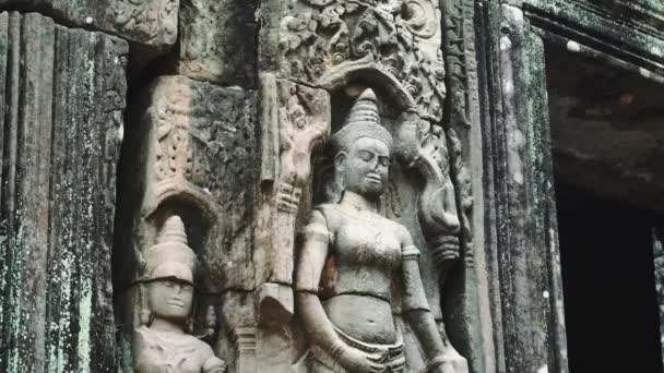 Ruiny opuszczonej świątyni - Angkor Wat 4k — Wideo stockowe