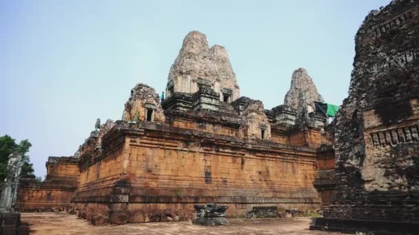 Siem Reap, Kamboçya. Terk Edilmiş Tapınağın Harabeleri - Angkor Wat 4k — Stok video