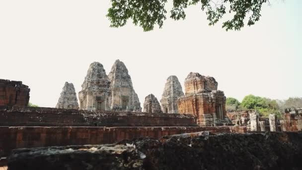 Siem Reap, Kambodža. Zříceniny Opuštění chrámu - Angkor Wat 4k — Stock video