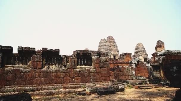 Siem Reap, Camboja. Ruínas do Templo de Abandono - Angkor Wat 4k — Vídeo de Stock