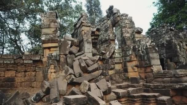 Ruínas do Templo de Abandono - Angkor Wat 4k — Vídeo de Stock