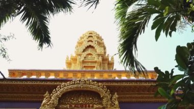 Phnom Penh, Kamboçya, Asya 'daki Kraliyet Sarayı' nın dışı. 4K