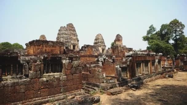 Siem Reap, Camboja. Ruínas do Templo de Abandono - Angkor Wat 4k — Vídeo de Stock