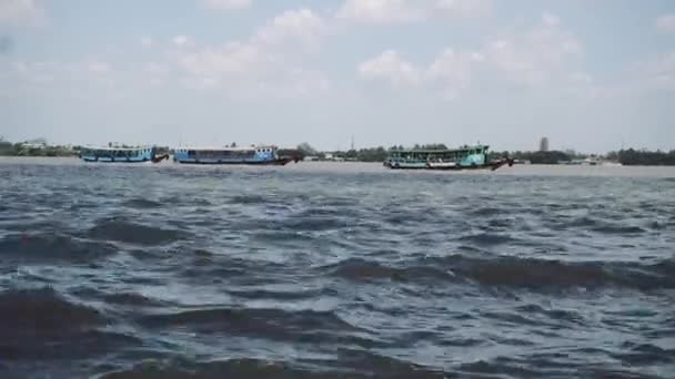Mekongfloden i Vietnam, Sydostasien 4k — Stockvideo