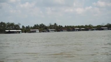 Vietnam 'daki Mekong Nehri, Güneydoğu Asya 4k