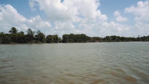 Mekong folyó Vietnamban, Délkelet-Ázsia 4k — Stock videók
