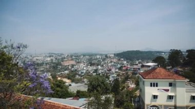 Dalat Vietnam Şehrin güzel manzarası 4k