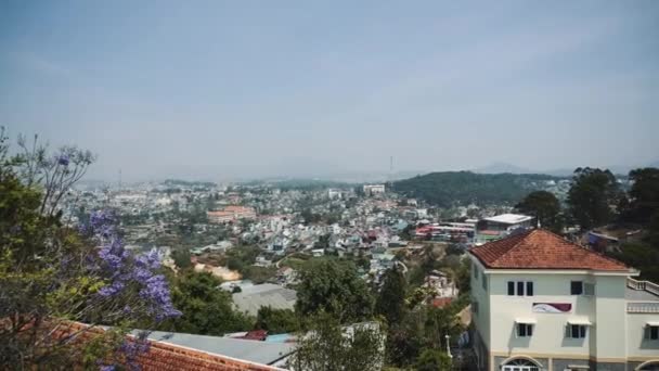 Dalat Vietnam Prachtig uitzicht op de stad 4k — Stockvideo