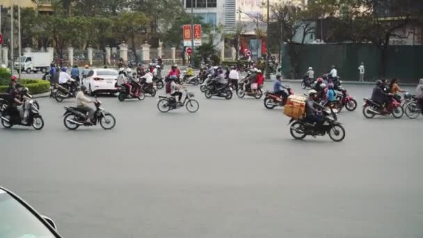 Hue, Busy Rush Hour, Infrastructure, Transportation, Vietnam拥挤的道路 — 图库视频影像