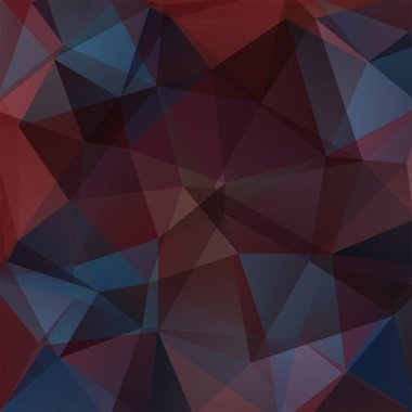 Soyut mozaik arka plan. Üçgen geometrik arka plan. Tasarım öğeleri. Vektör çizim. Kahverengi, mavi renkler.