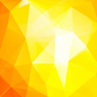 Sarı, beyaz, turuncu üçgen oluşan arka plan. İş sunumları veya web şablonu afiş afiş için geometrik tasarım. Vektör çizim