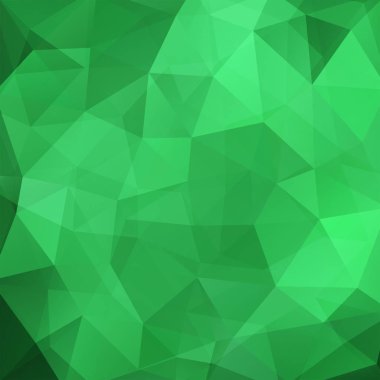 Soyut yeşil mozaik arka plan. Üçgen geometrik arka plan. Tasarım öğeleri. Vektör çizim