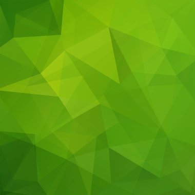 Soyut çokgen vektör arkaplanı. Yeşil geometrik vektör çizimi. Yaratıcı tasarım şablonu.