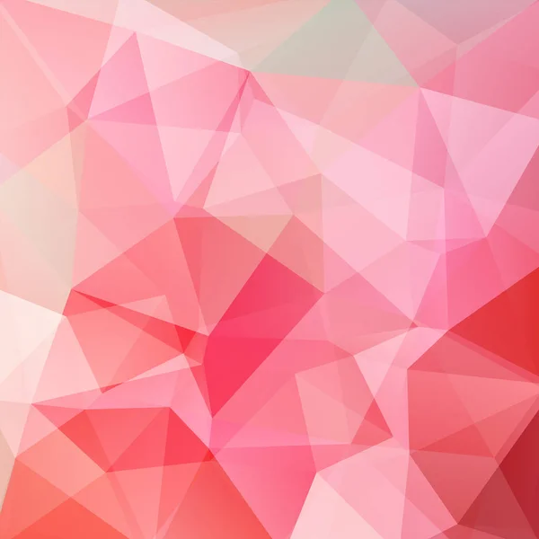 Geometrische Patroon Veelhoek Driehoeken Vector Achtergrond Roze Wit Rood Tinten — Stockvector