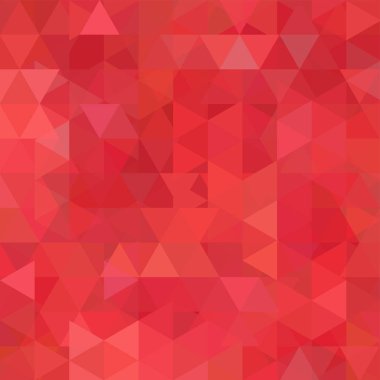 Üçgenler ile soyut vektör arka plan. Kırmızı geometrik vektör çizim. Yaratıcı tasarım şablonu.