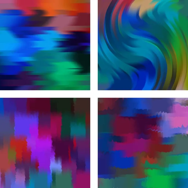 Zestaw Kolorowymi Abstrakcyjnymi Rozmytymi Tłami Ilustracja Wektora Nowoczesne Geometryczne Tło — Wektor stockowy