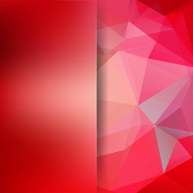 Poligonal vektör arka plan. Arka plan bulanıklık. Kullanılabilir kapak tasarımı, kitap tasarımı, Web sitesi arka plan. Vektör çizim. Pembe, kırmızı renkleri.