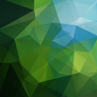 Poligonal vektör arka plan. Kullanılabilir kapak tasarımı, kitap tasarımı, Web sitesi arka plan. Vektör çizim. Yeşil, mavi renklerini.