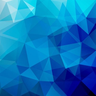 Soyut poligonal vektör arka plan. Mavi geometrik vektör çizim. Yaratıcı tasarım şablonu.
